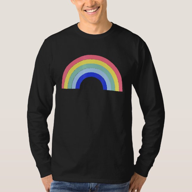 T-shirt Style Rainbow Vintage Retro 80s (Devant)