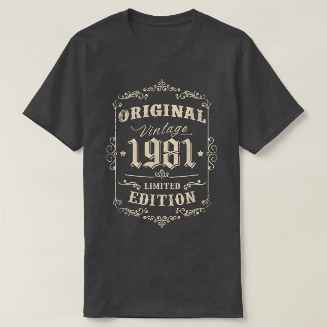 T-shirt Style rétro 41e anniversaire Idée cadeau 1981 Vint (Design devant)