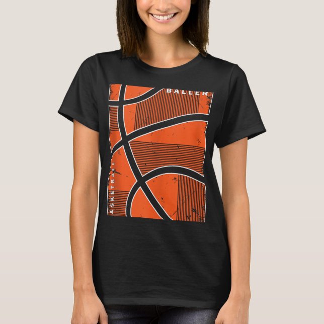 T-shirt Style Rétro Basketball Jouer Enfants Garçons 10-12 (Devant)