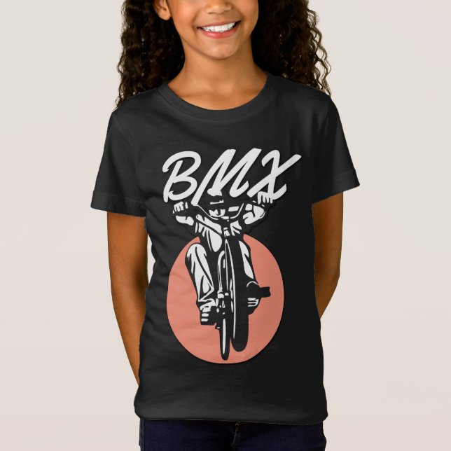 T-Shirt Style Rétro BMX Cool Biker (Devant)