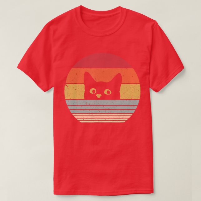 T-shirt Style Rétro Chat Shirt (Design devant)