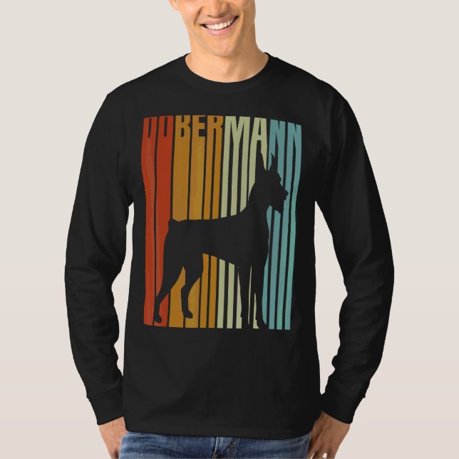 T-shirt Style rétro Dobermann 1970 (Devant)