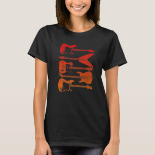 T-shirt Style Rétro Guitare Pour Guitariste Premium