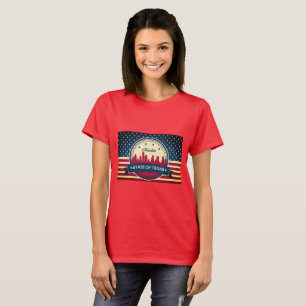 T-shirt Style rétro Houston Skyline