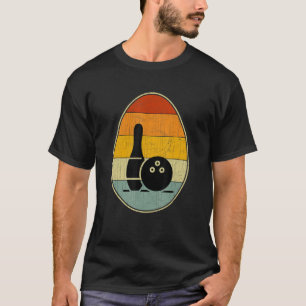 T-shirt Style rétro OEuf de Pâques Graphique Bowling de Pâ