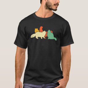 T-shirt Style rétro Perse Chat Maman Cadeau Vintage Cute 