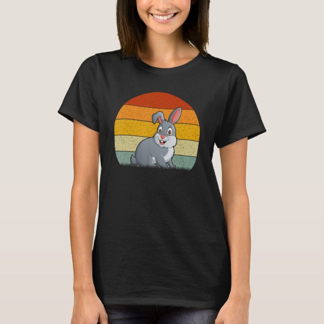 T-shirt Style Rétro Rabbit Vintage (Devant)