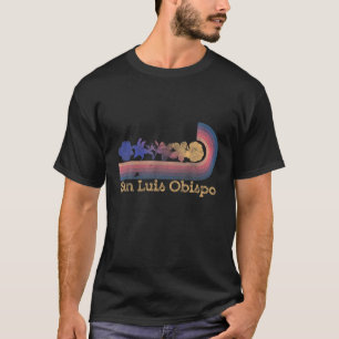 T-shirt Style Retro San Luis Obispo Tropical Flowers 80'S