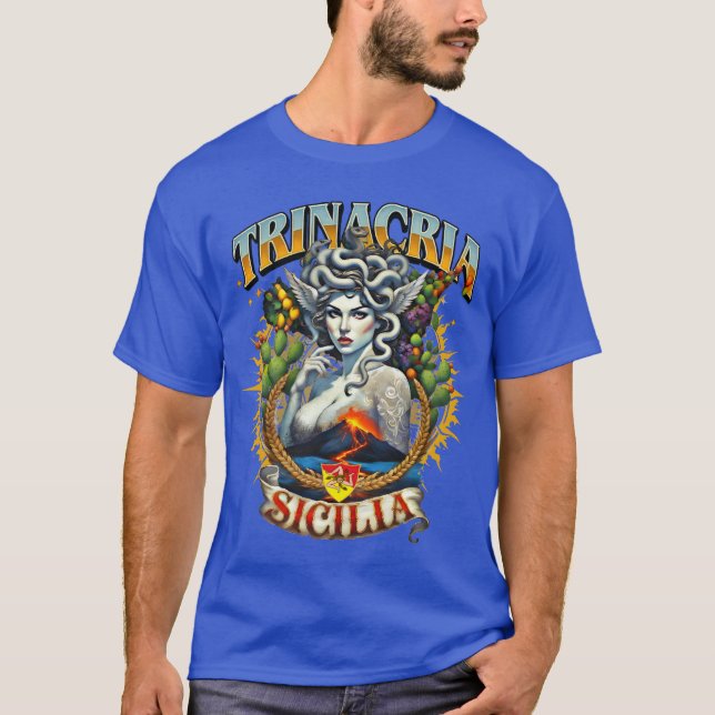T-Shirt style rétro Trinacria  (Devant)