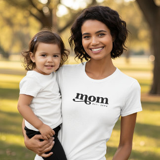 T-shirt Style Rétro Typographie Vintage Maman Etablie
