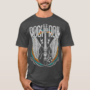 T-shirt Style rétro vintage 80s Rock Roll Music Guitare