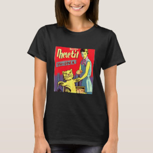 T-shirt Style Rétro Vintage Chat Kitty Kitten Feline Graph