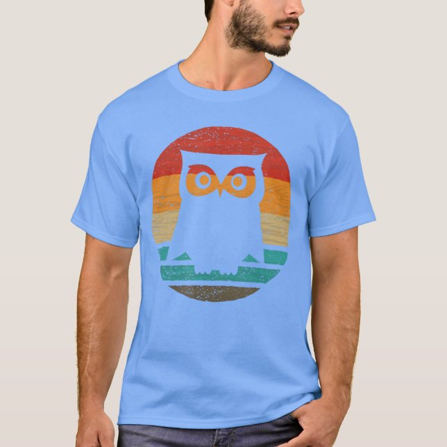 T-shirt Style Rétro Vintage de Hibou (Devant)