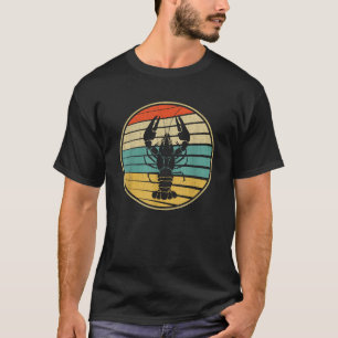 T-shirt Style Rétro Vintage Mer Écrevisse Homard