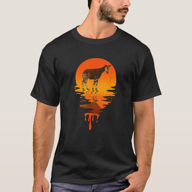 T-shirt Style rétro vintage Okapi (Devant)