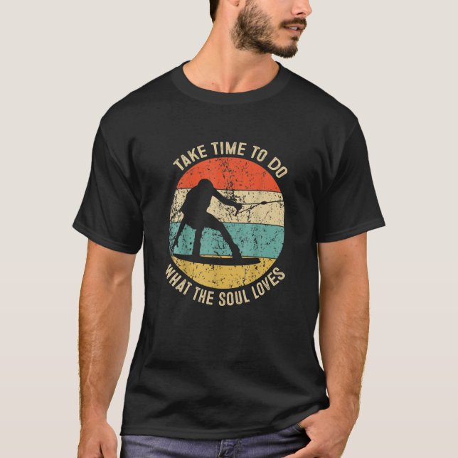 T-shirt Style rétro Wakeboard Idées Wakeboard Vintage (Devant)