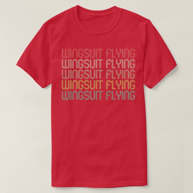 T-shirt Style rétro Wingsuit Flying Design (Design devant)