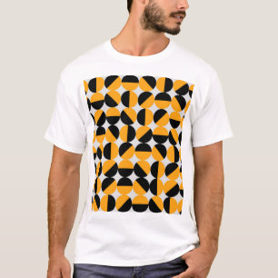 T-shirt Style seventies, demi-cercles géométriques.