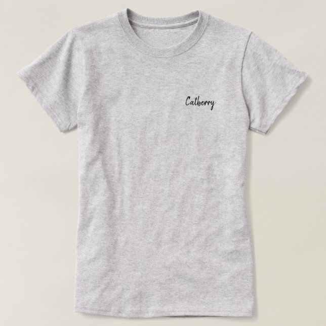 T-Shirt Style Simple Catberry (Design devant)