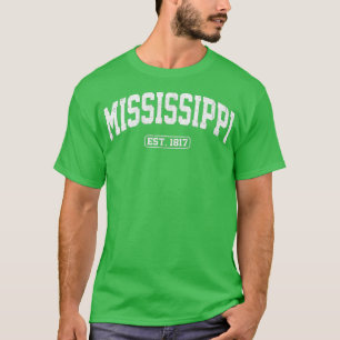 T-shirt Style sportif de l'État Vintage du Mississippi