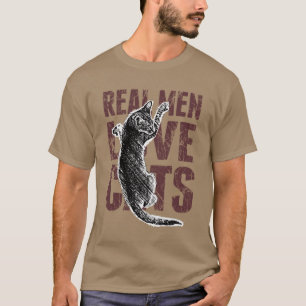 T-shirt Style strident de vrais d'hommes chats d'amour