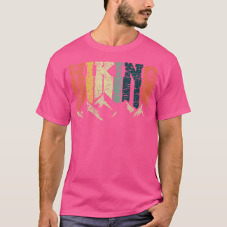 T-shirt Style Sunset Rétro Avec Montagnes Distressé Hikin