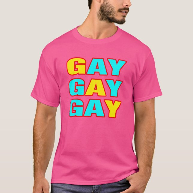 T-shirt Style Swag Gay. Soyez fiers ! (Devant)