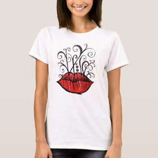 T-shirt Style Tatouage Tatouage à encre pour lèvres étrang