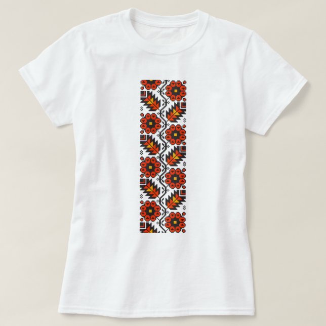 T-shirt Style ukrainien de vyshyvanka (Design devant)