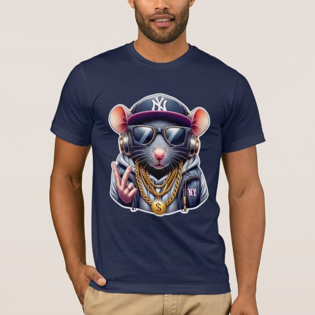 T-SHIRT STYLE URBAIN RAT-NYC 4 (Devant)