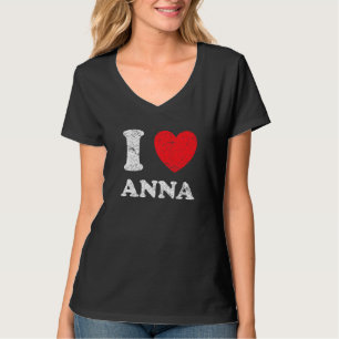 T-shirt Style Usé Distressed Grunge J'Aime Anna