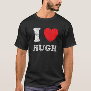 T-shirt Style Usé Grunge en Détresse J'aime Hugh
