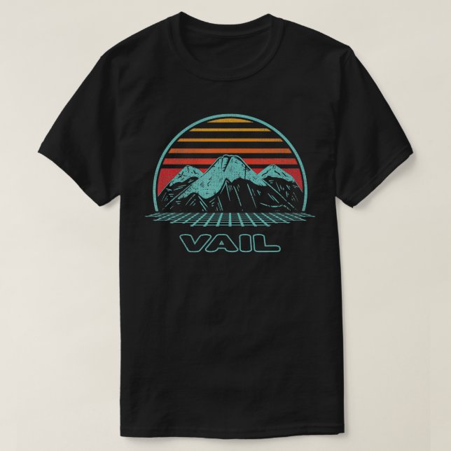 T-shirt Style Vail Retro Vintage 80s (Design devant)