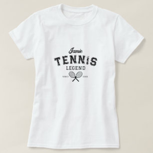 T-shirt Style Varsity Personnalisé Tennis Legend