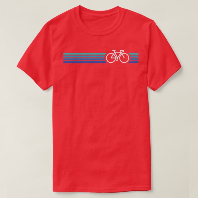 T-shirt Style vélo rétro bleu (Design devant)