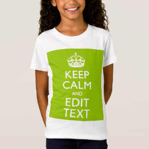 T-Shirt Style Vert Android Gardez Le Calme Et Votre Texte