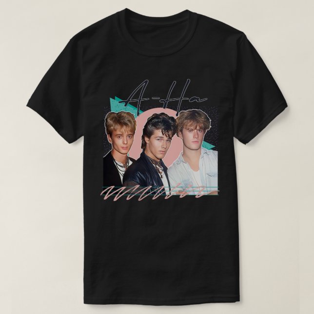 T-shirt Style vintage 80s AHa Design 1 (Design devant)