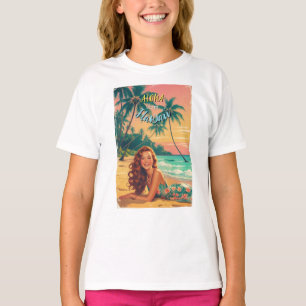 T-shirt Style Vintage Aloha de voyage hawaïen d'Hawaï