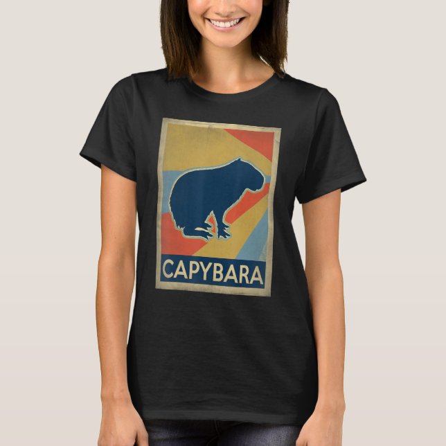T-shirt Style vintage Capybara (Devant)