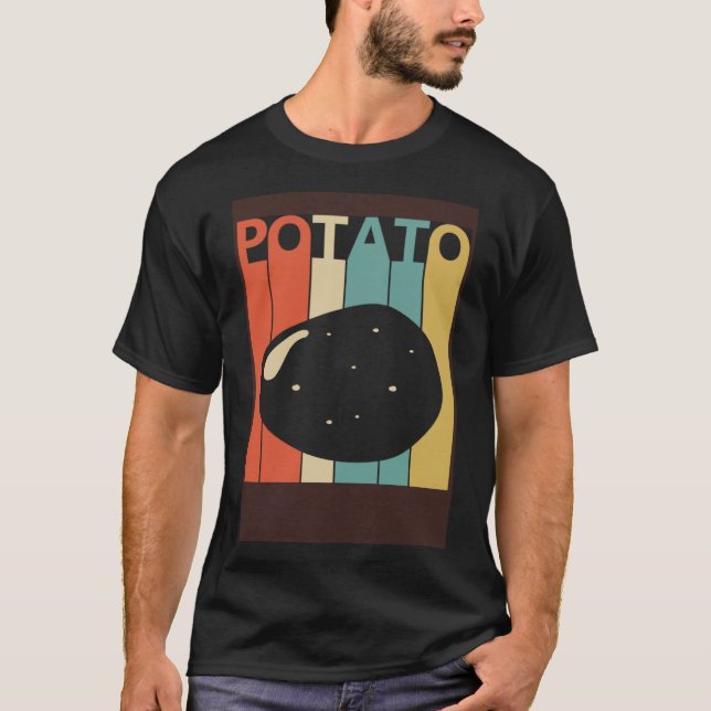 T-shirt Style vintage Cute Potato Vegetable (Devant)