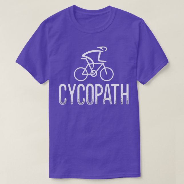 T-shirt Style Vintage Cycopath Funny Bicyclette (Design devant)