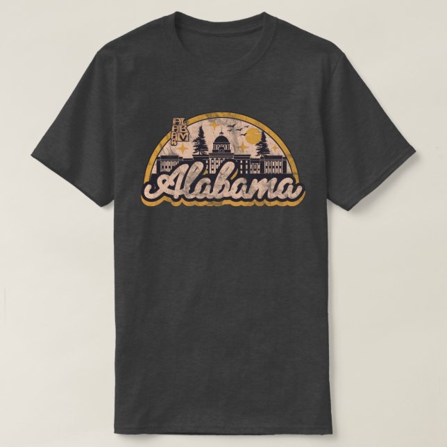 T-shirt Style Vintage de l'Alabama (Design devant)