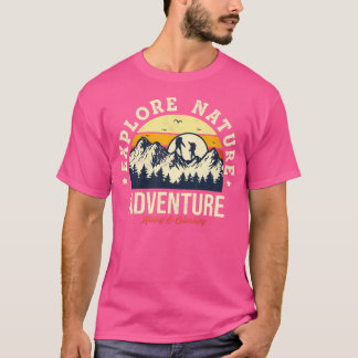 T-shirt Style vintage Explorez la nature Aventure Randonné