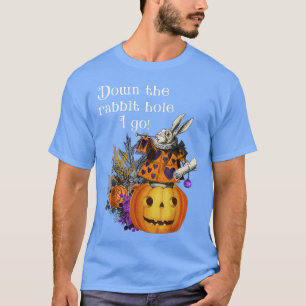 T-shirt Style vintage Haunted Halloween Alice White Rabbit