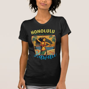 T-shirt Style vintage Hawaiian Travel Honolulu Mid-Pacific