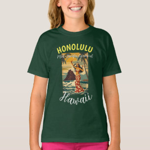 T-shirt Style vintage Hawaiian Travel Honolulu Mid-Pacific