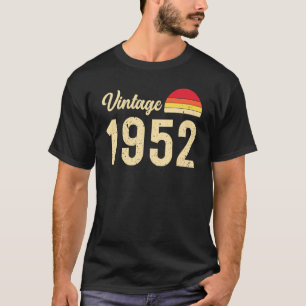 T-shirt Style vintage Né En 1952 Rétro 70e Anniversaire