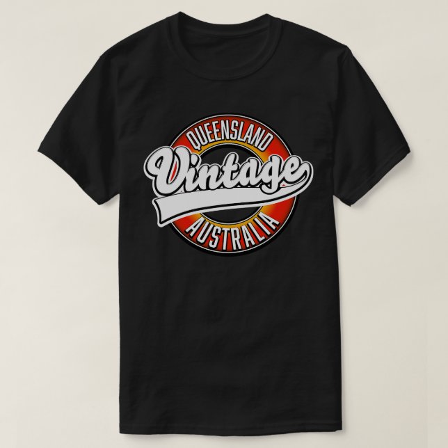 T-shirt Style vintage Queensland australie (Design devant)