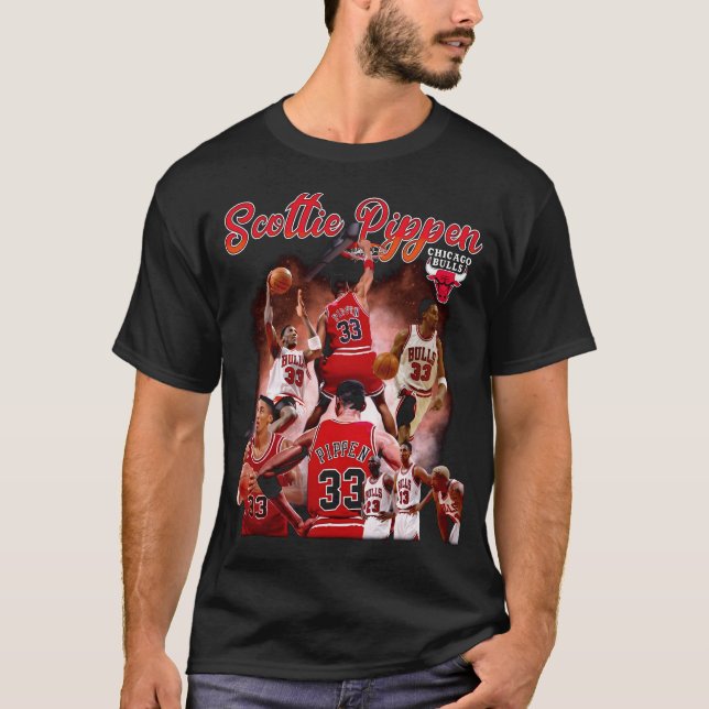 T-shirt Style Vintage Scottie Pippen (Devant)