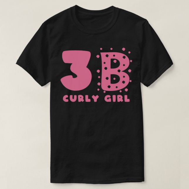T-shirt Styles de cheveux de fille bouclés 3B (Design devant)